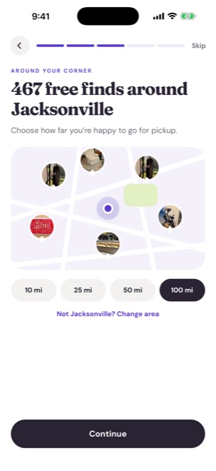 Free finds on a map around you